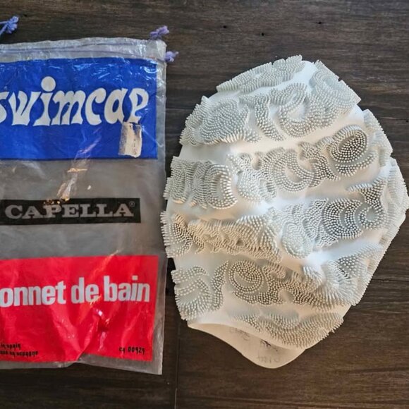 Vintage NEW 1960's Capella Swim Cap - MADE IN SPAIN - Picture 1 of 6